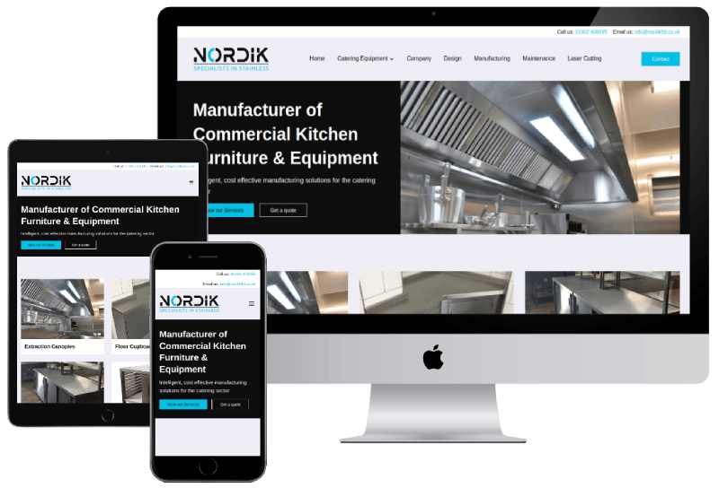 Website mockup of a business we have worked with